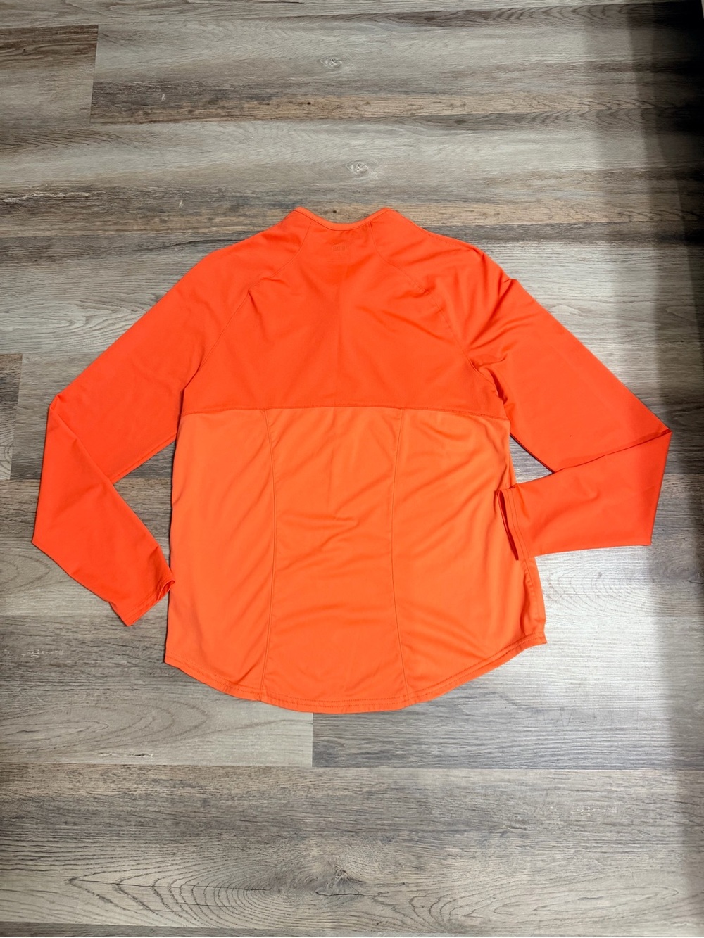 Puma Women's Long Sleeve Quarter-Zip Top in Bright Orange - Picture 6 of 10
